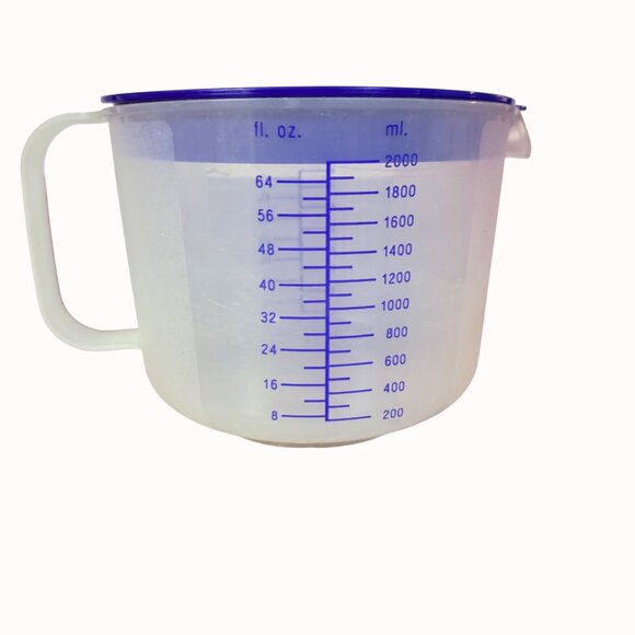 Vintage Tupperware Mix-N-Stir Measuring Bowl 8 Cup Measure Mix Store Ingredients - Picture 9 of 13